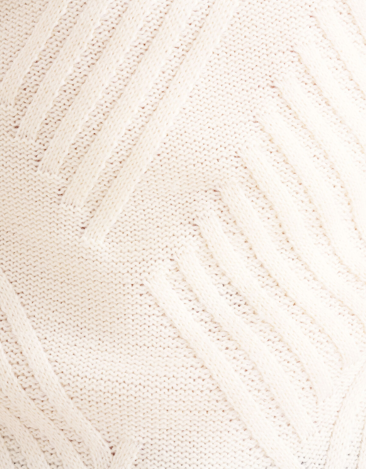 Diagonale Kabeltrui Gebroken Wit SHOEBY MEN