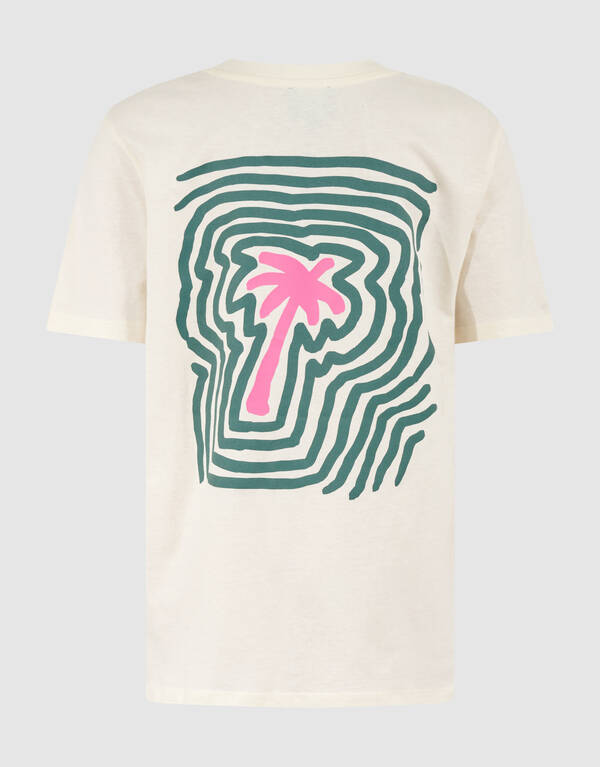 Palm Artwork T-shirt Gebroken Wit SHOEBY BOYS
