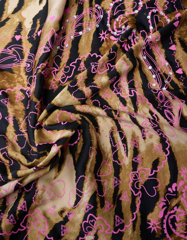 Strass Paisley Sjaal Bruin SHOEBY ACCESSOIRES