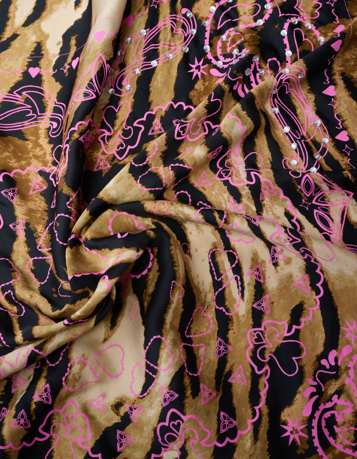 Strass Paisley Sjaal Bruin SHOEBY ACCESSOIRES