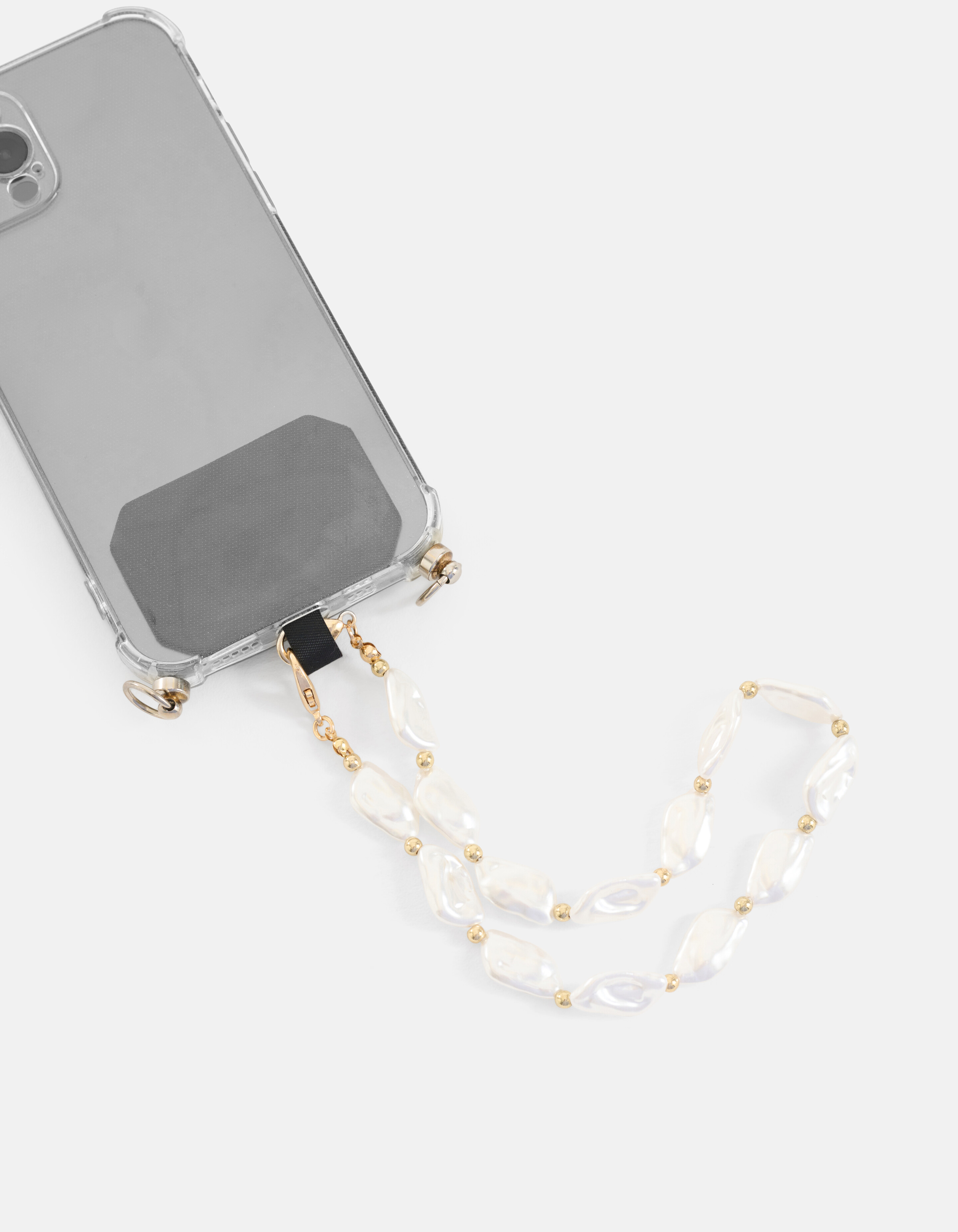 Korte Parel Telefoonkoord Gebroken Wit SHOEBY ACCESSOIRES
