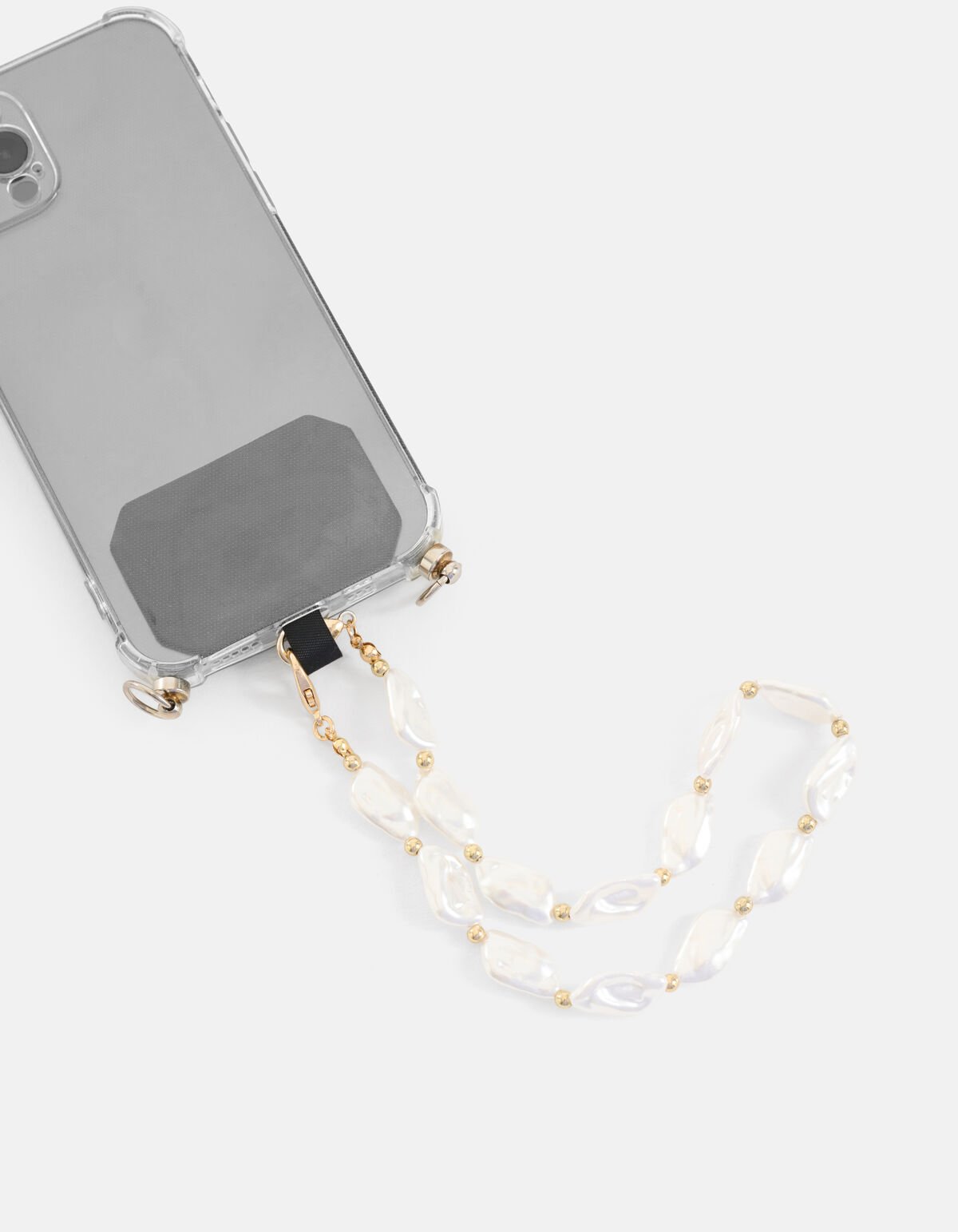 Korte Parel Telefoonkoord Gebroken Wit SHOEBY ACCESSOIRES