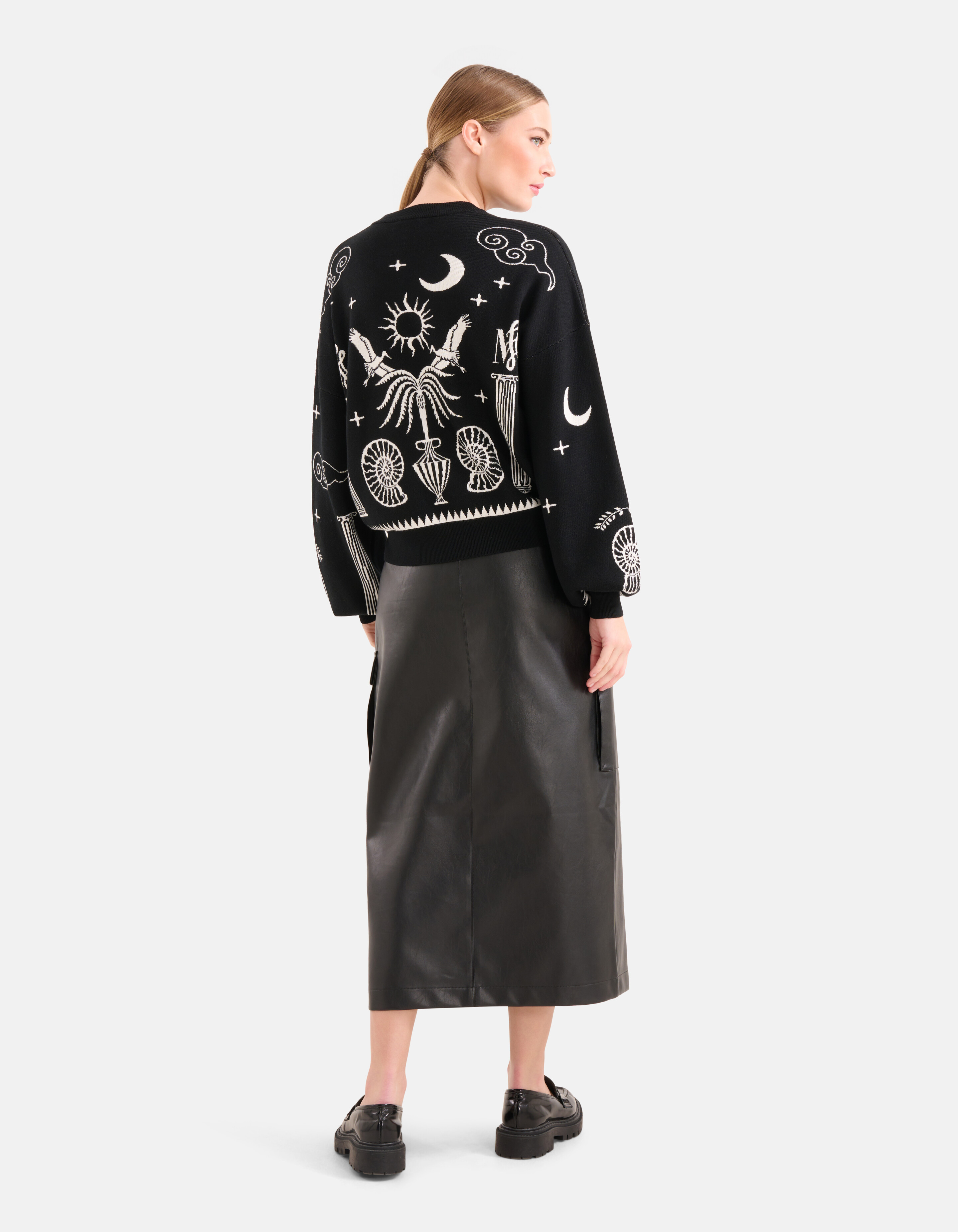 Printed Trui Zwart By Mieke SHOEBY WOMEN