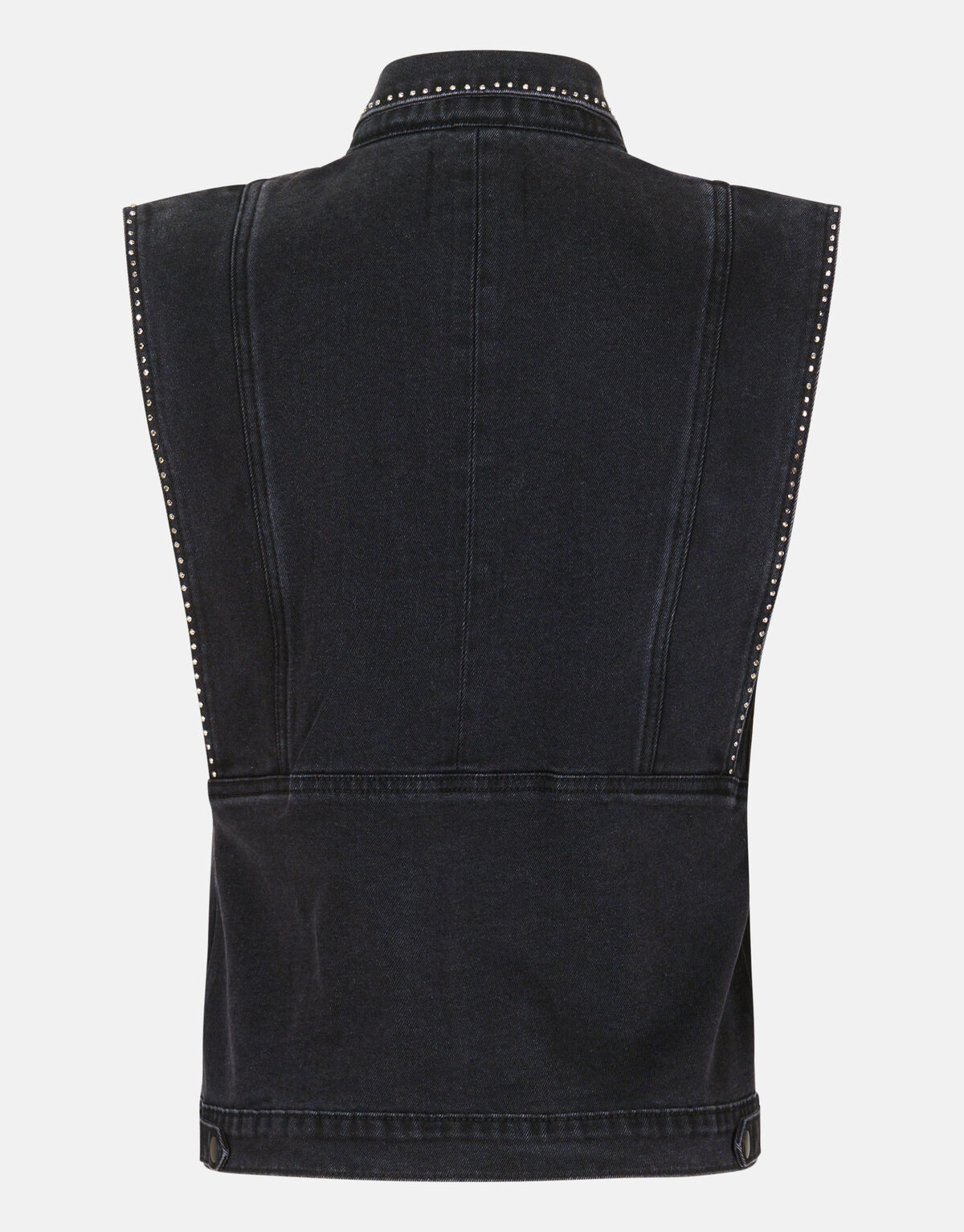 Strass Denim Gilet Zwart SHOEBY GIRLS