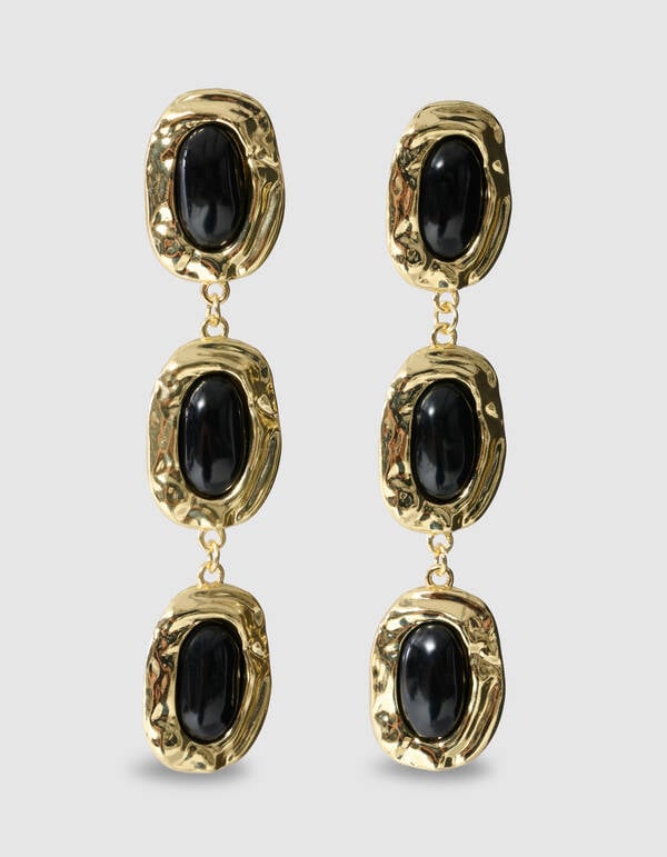 Triple Stone Oorbellen Goud SHOEBY ACCESSOIRES