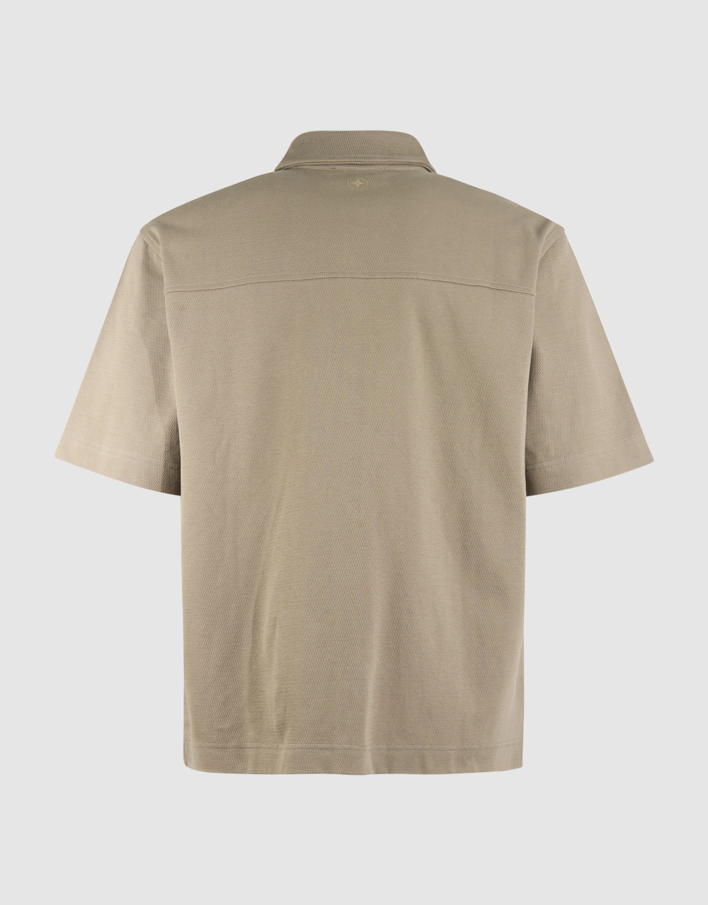 Structuur Zipper Overshirt Khaki SHOEBY MEN