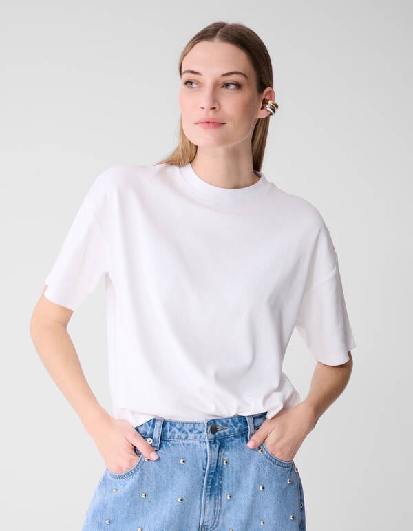 Oversized Basis T-shirt Wit SHOEBY WOMEN