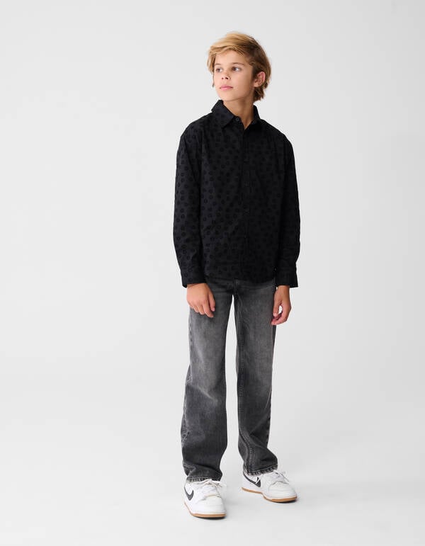 Smile Overhemd Zwart SHOEBY BOYS