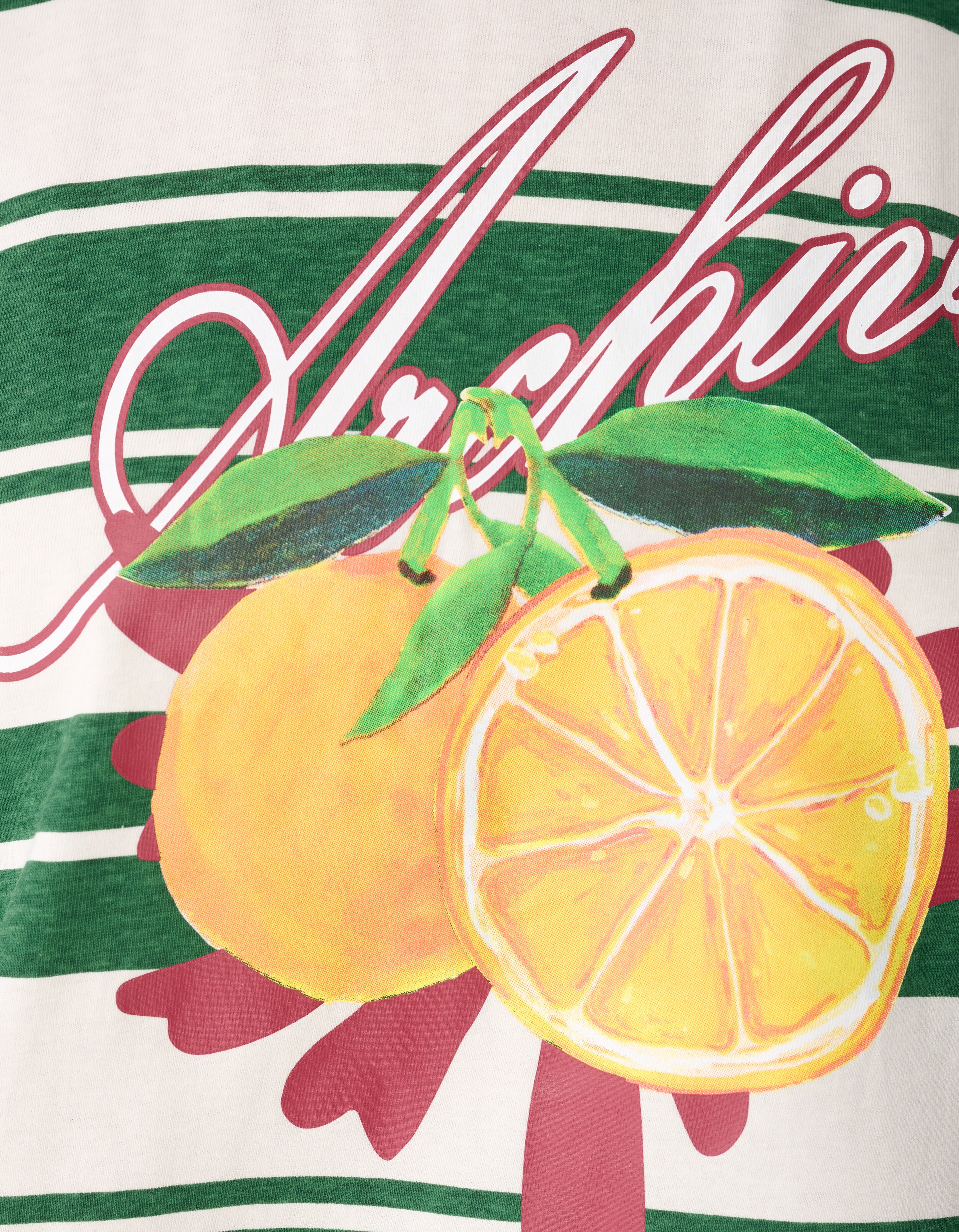 Stripe Artwork T-shirt Groen SHOEBY WOMEN