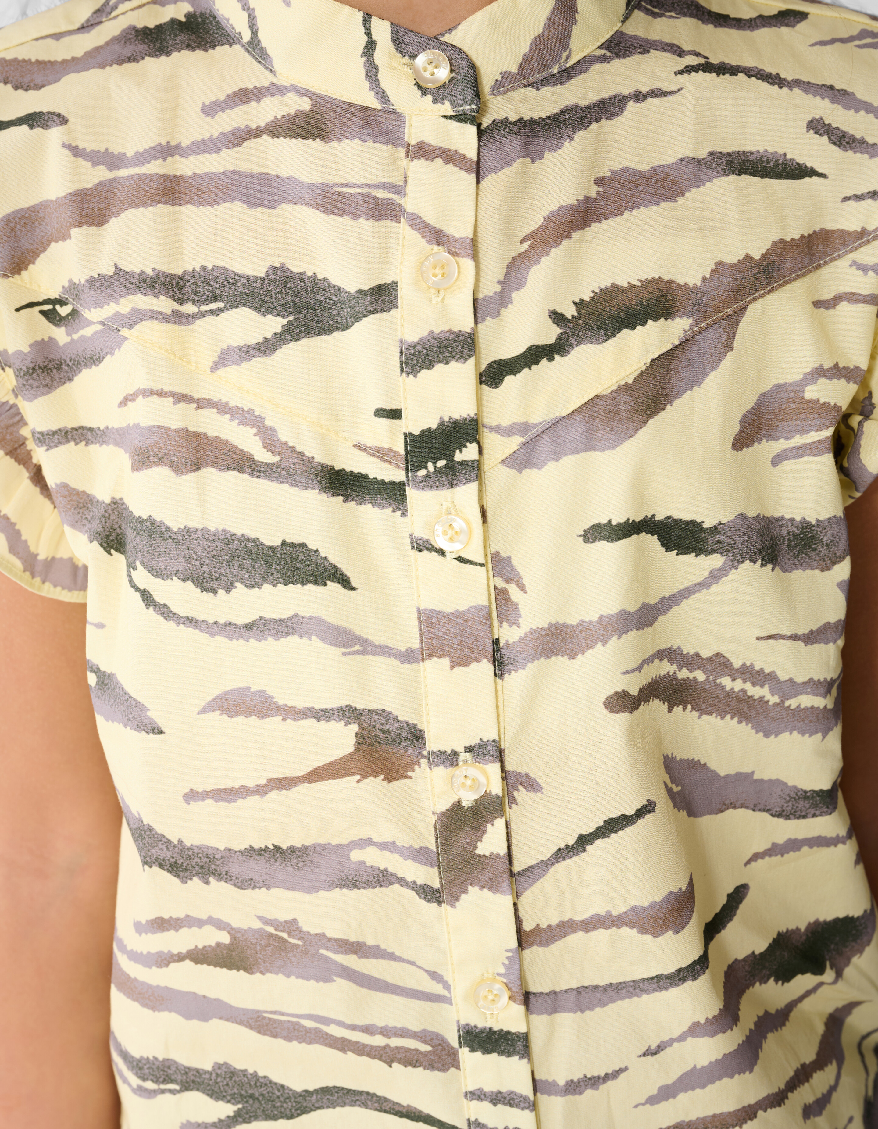 Tiger Ruffle Top Lichtgeel SHOEBY GIRLS