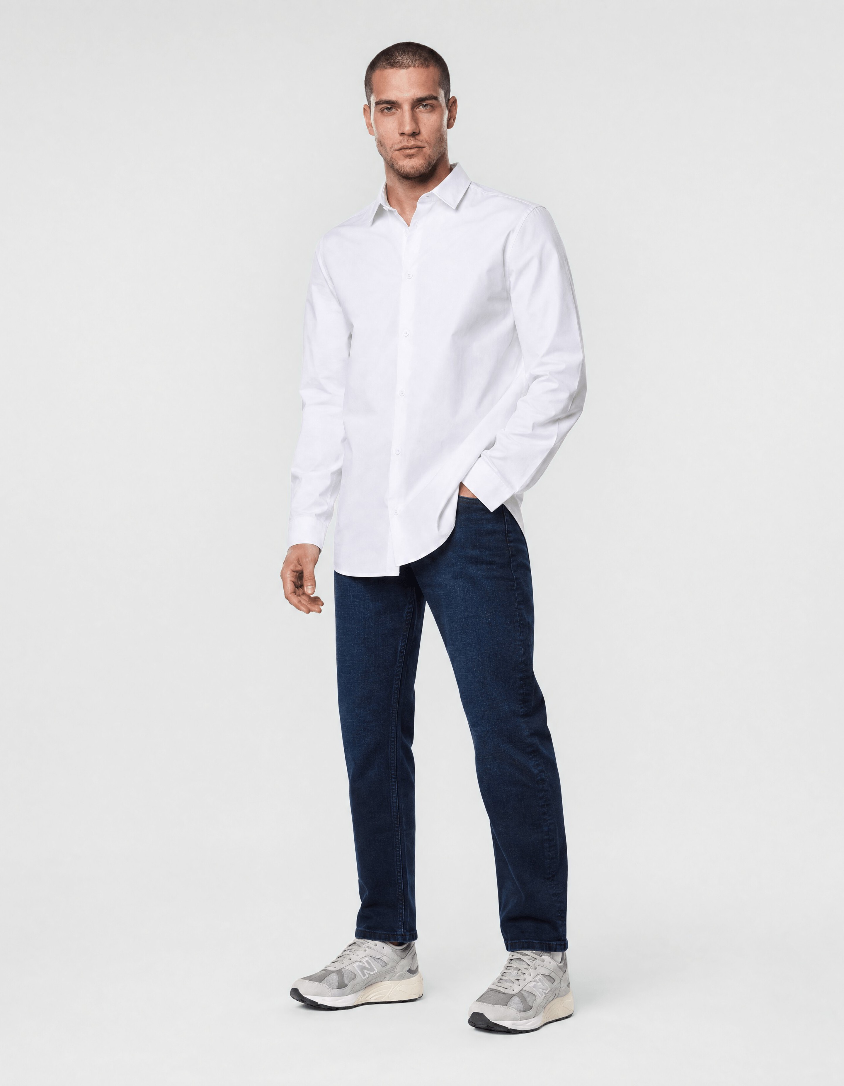 Basis Overhemd Wit SHOEBY MEN