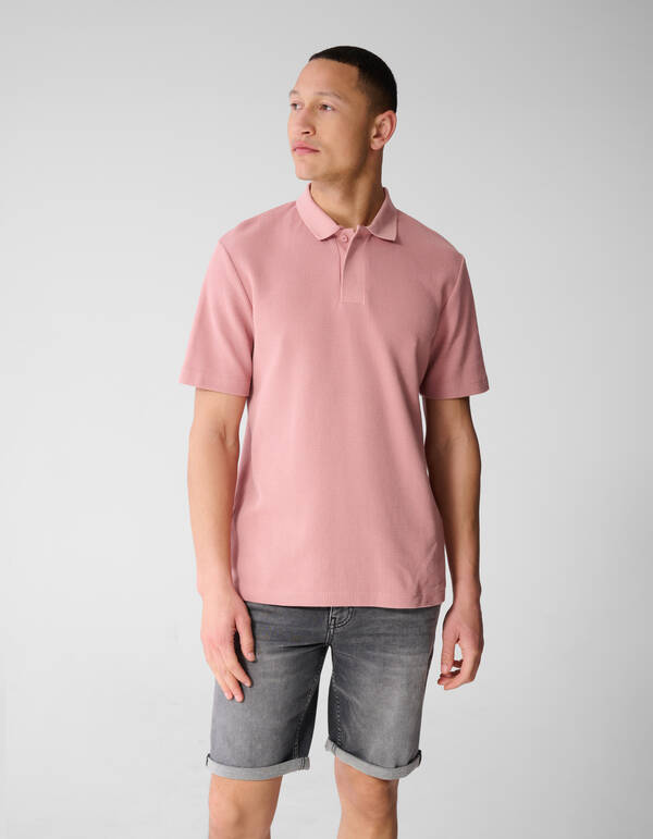 Waffle Polo Roze SHOEBY MEN