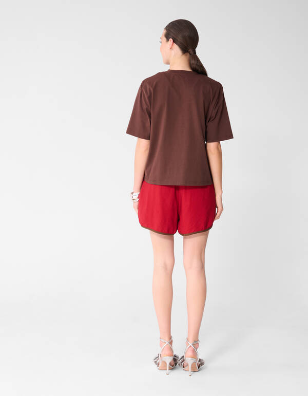Sporty Strass Short Rood SHOEBY WOMEN