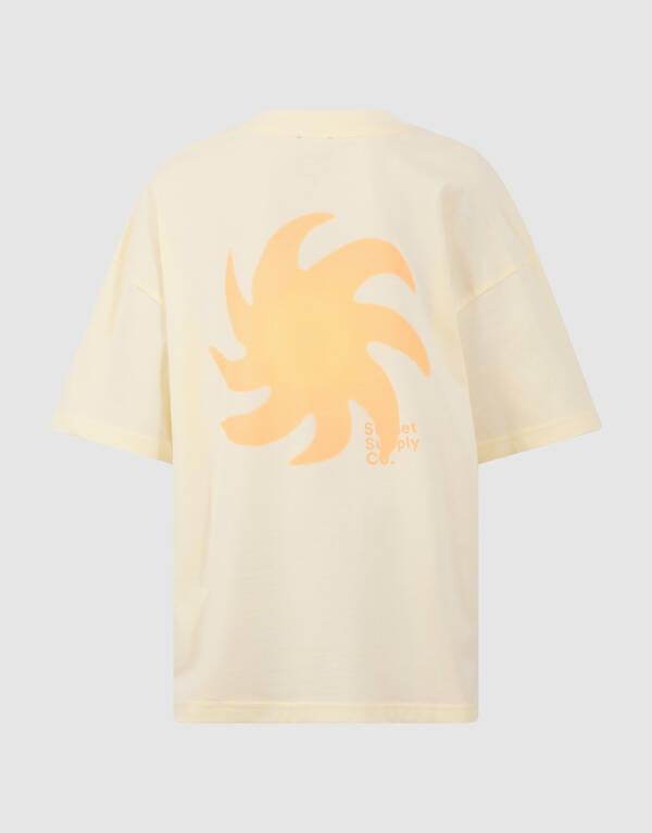 Sunset Artwork T-shirt Lichtgeel SHOEBY BOYS