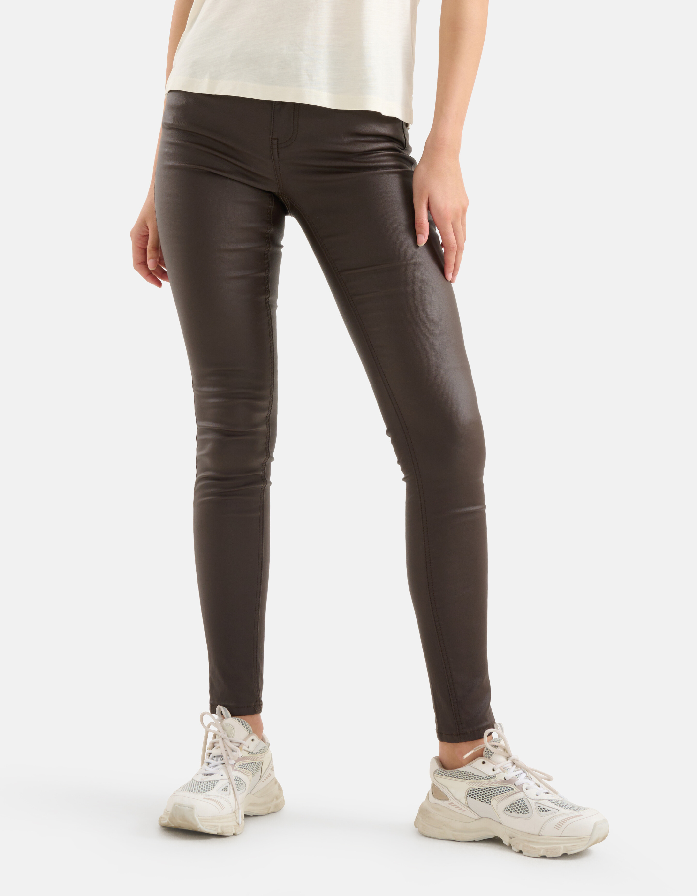 Coated Broek Donkerbruin Eksept