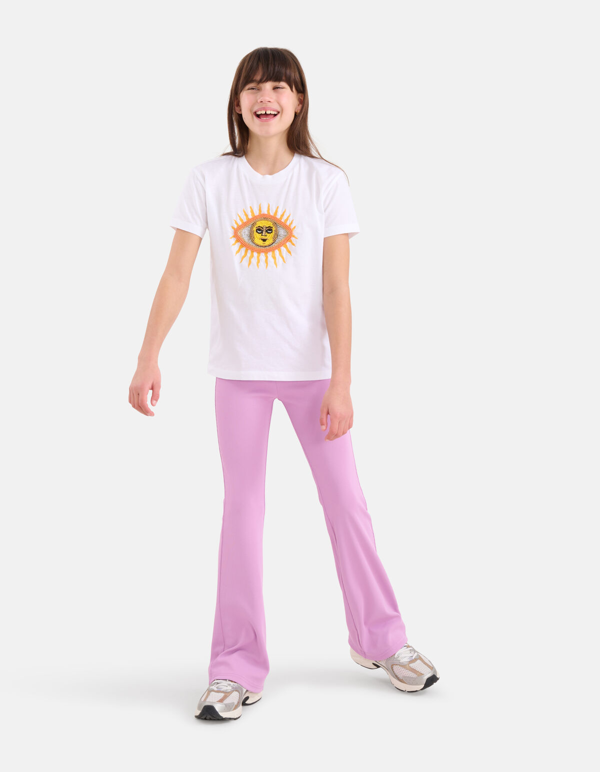 Rib Flared Legging Lichtpaars SHOEBY GIRLS