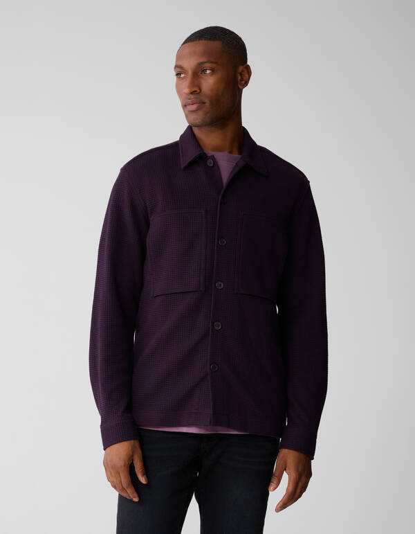 Waffle Overshirt Donkerrood SHOEBY MEN