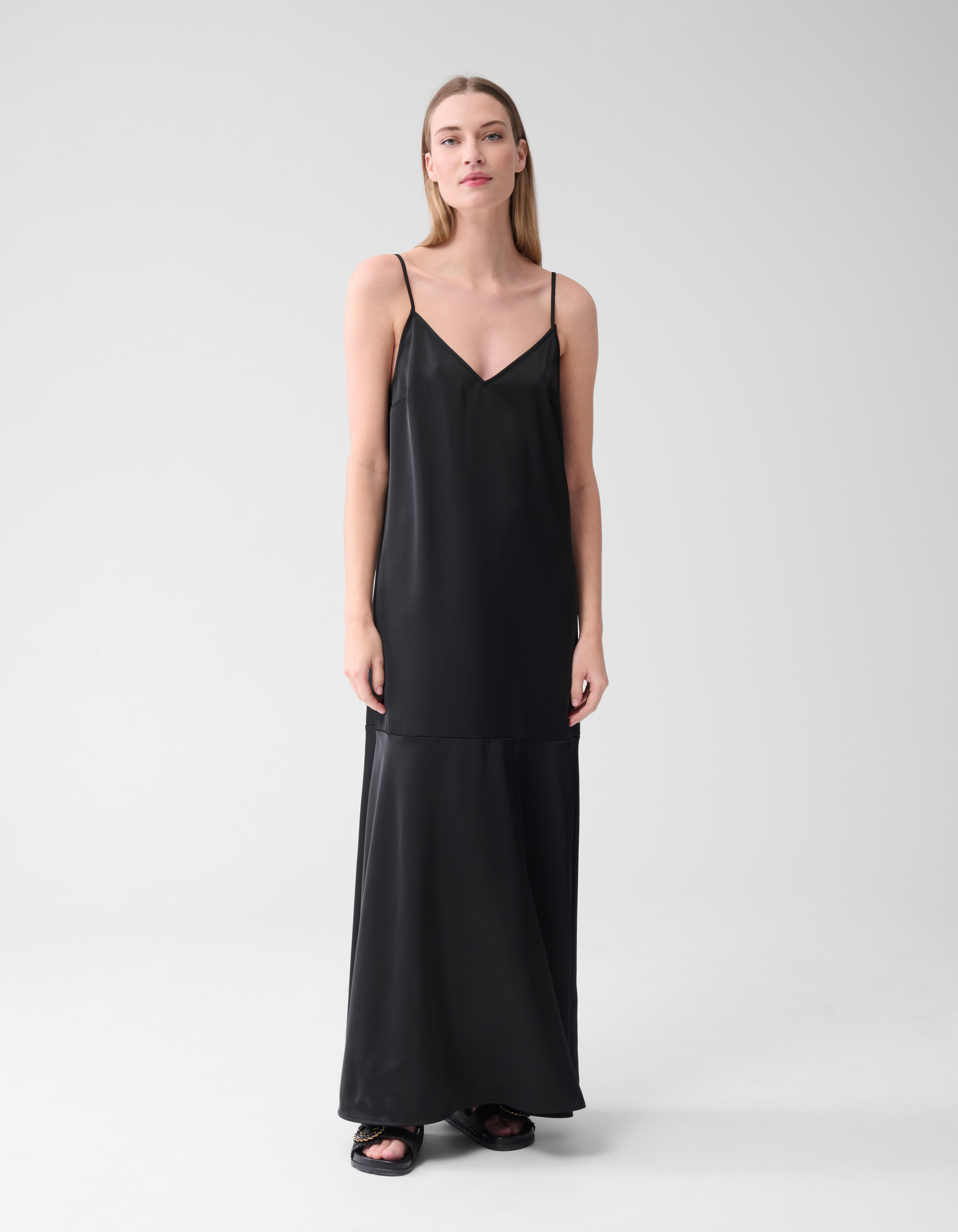 Satijnen Maxi Jurk Zwart By Lonneke SHOEBY WOMEN