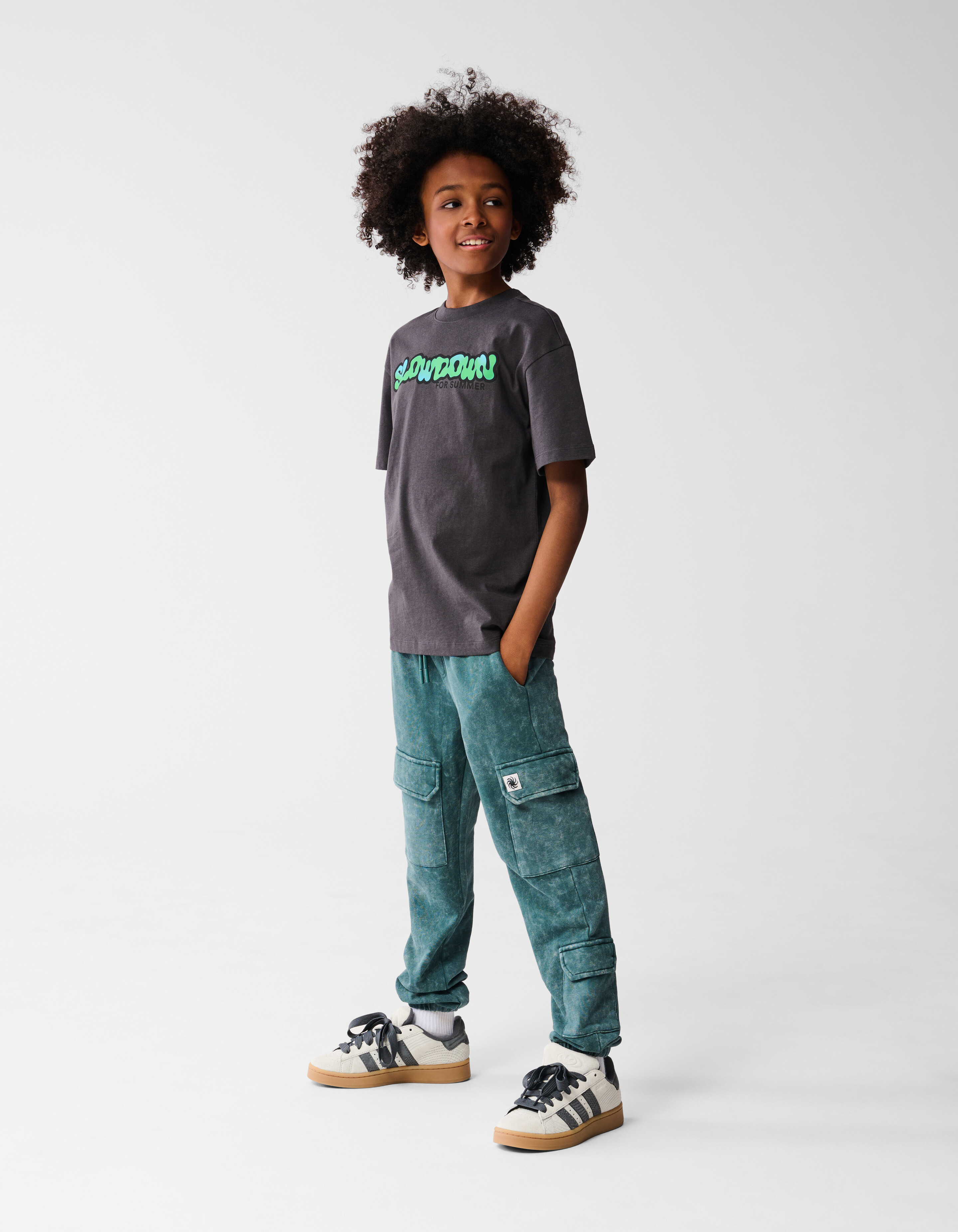 Washed Cargo Broek Donkerblauw SHOEBY BOYS