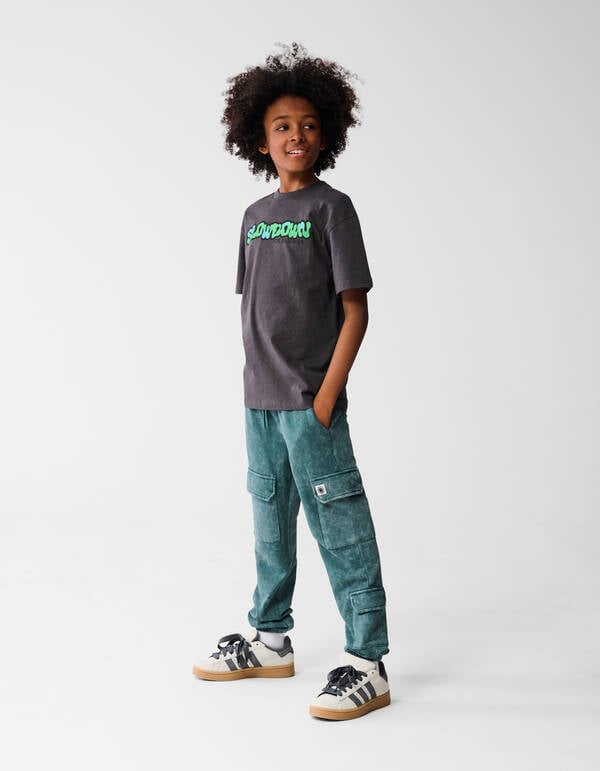 Washed Cargo Broek Donkerblauw SHOEBY BOYS
