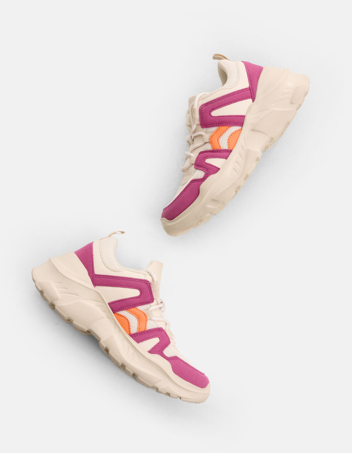 Colourblock Sneaker Gebroken Wit SHOEBY SHOES