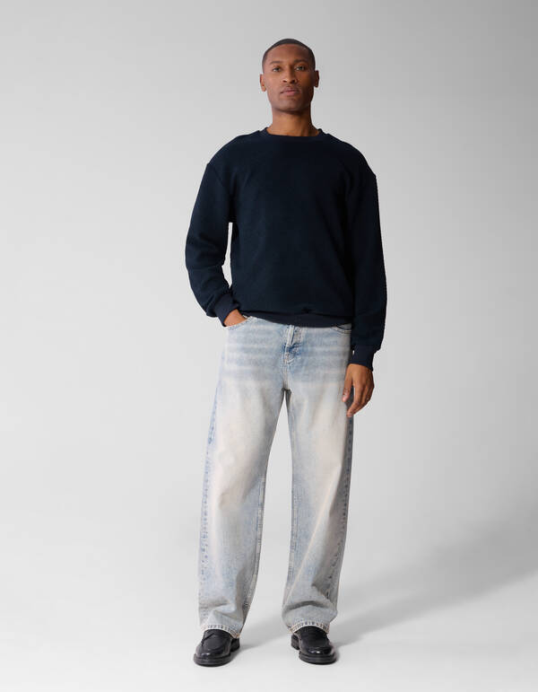 Soft Block Sweater Donkerblauw SHOEBY MEN