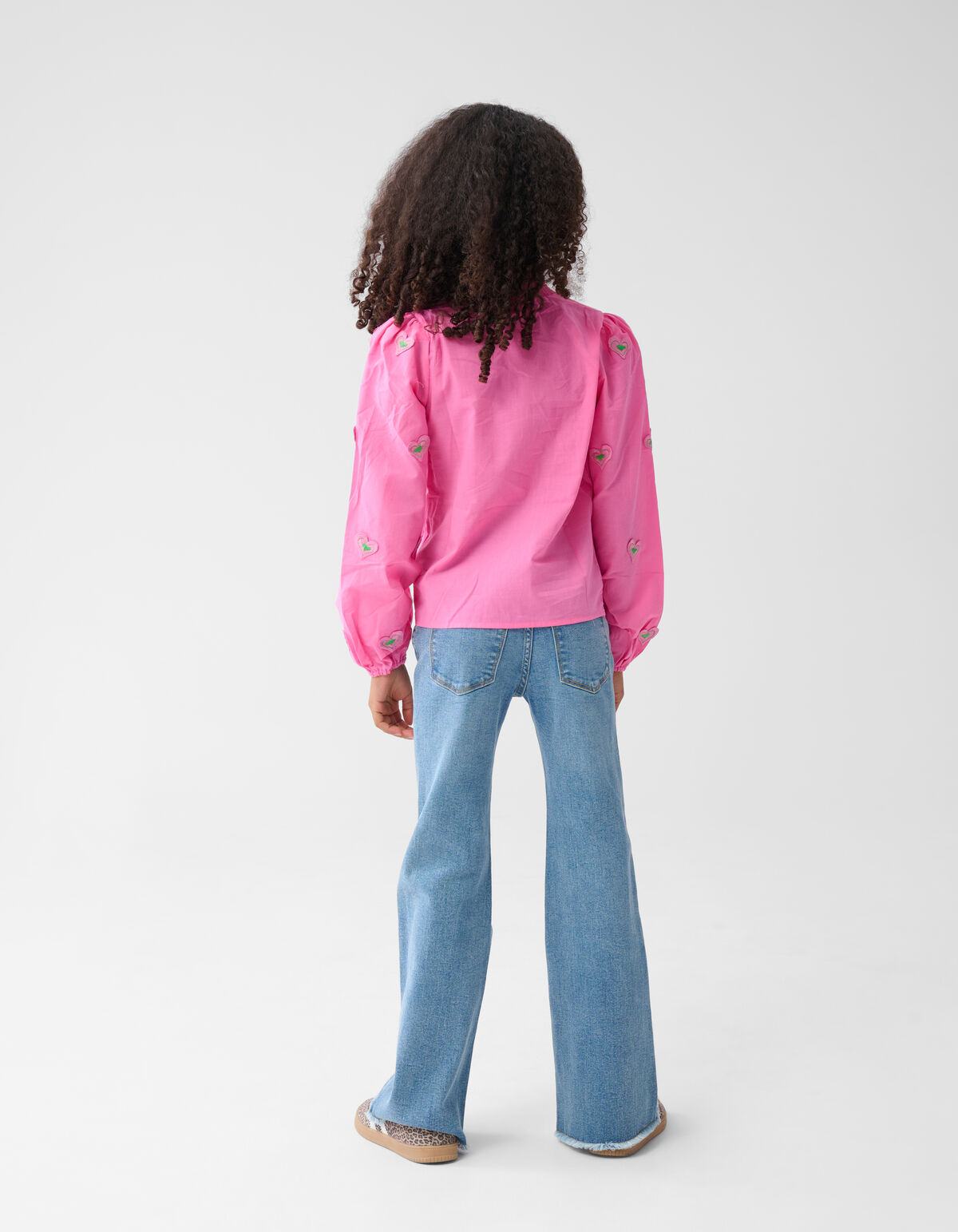 Embroidery Heart Top Roze SHOEBY GIRLS