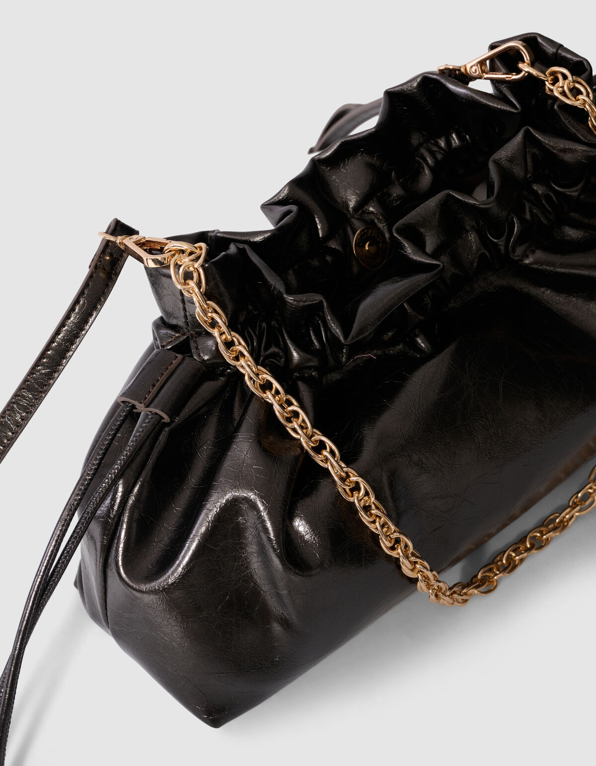Shiny Chain Clutch Donkergrijs SHOEBY ACCESSOIRES