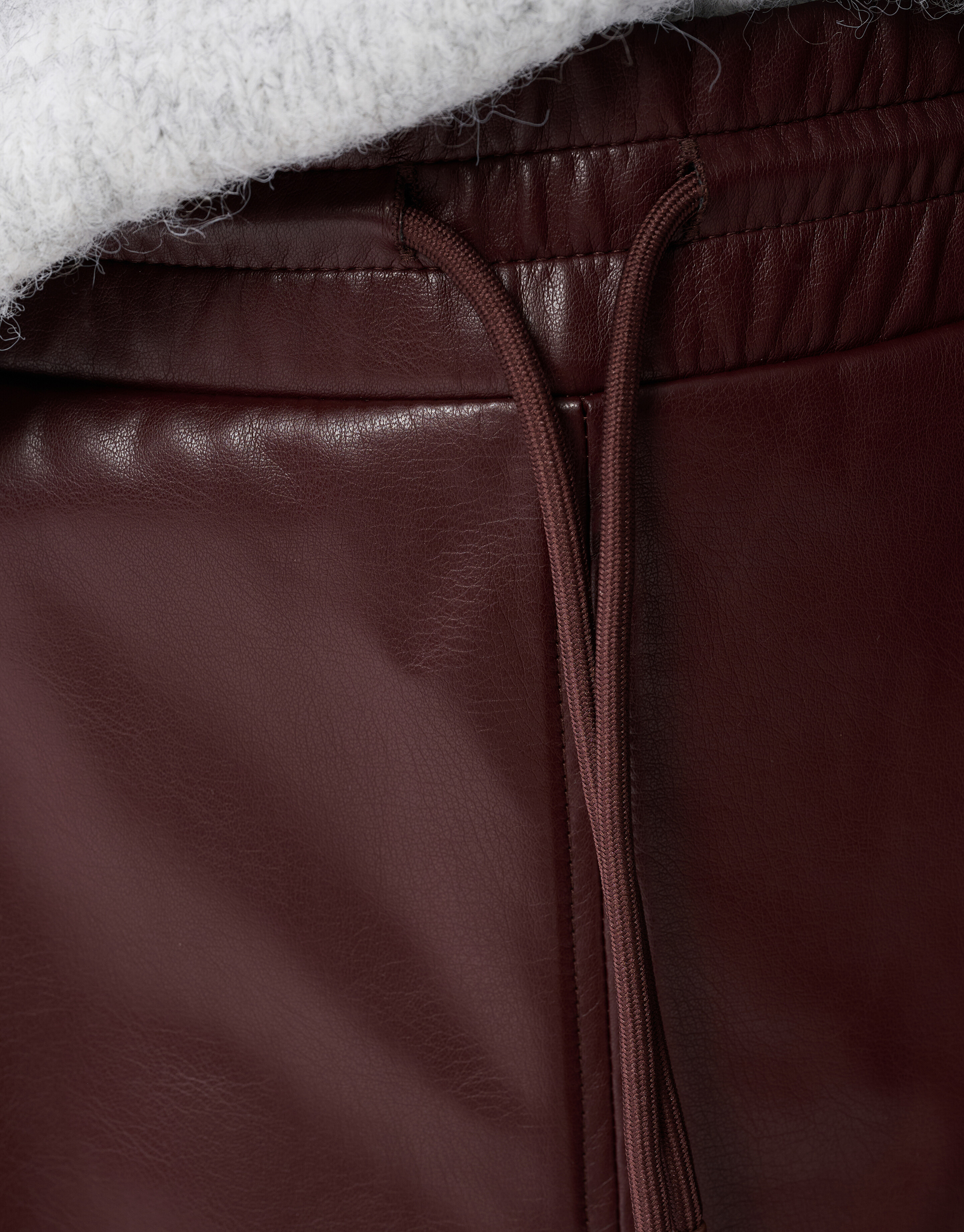 Vegan Leren Maxi Rok Donkerrood SHOEBY WOMEN