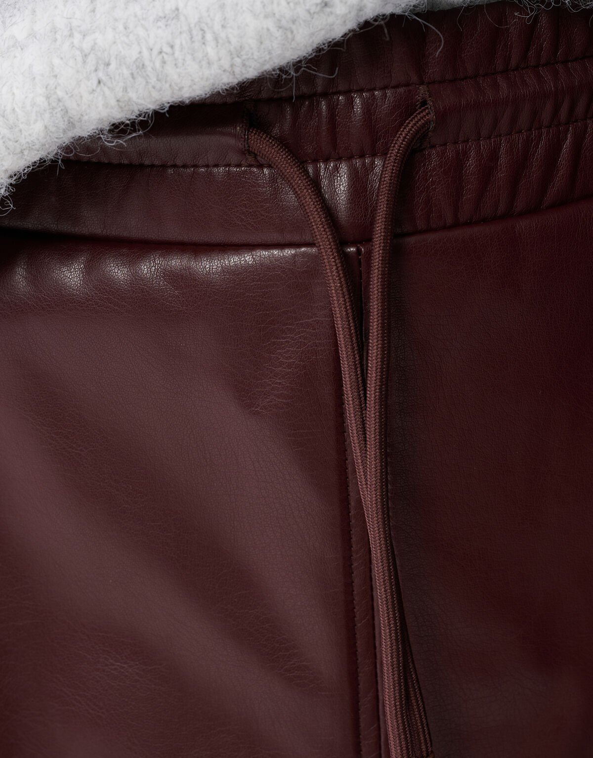 Vegan Leren Maxi Rok Donkerrood SHOEBY WOMEN