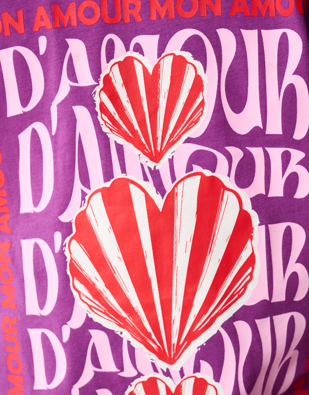 Amour Artwork T-shirt Paars SHOEBY GIRLS