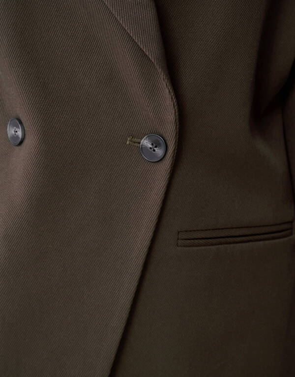 Getaillerde Blazer Donkerbruin By Monica SHOEBY WOMEN