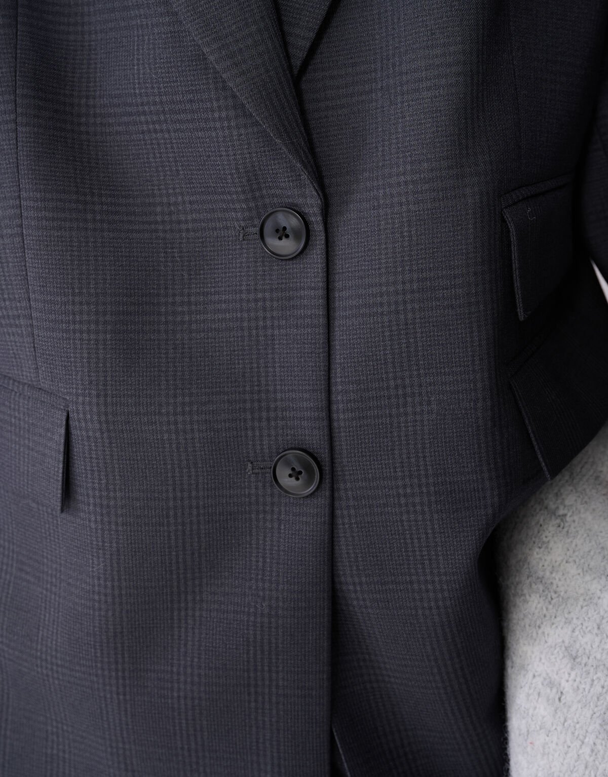 Oversized Ruiten Blazer Donkergrijs SHOEBY WOMEN