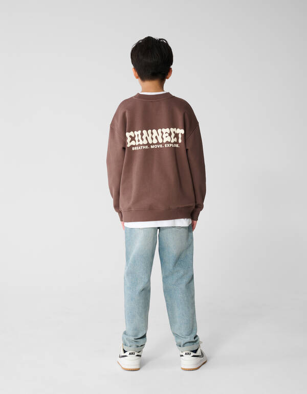 Connection Artwork Sweater Donkerbruin SHOEBY BOYS