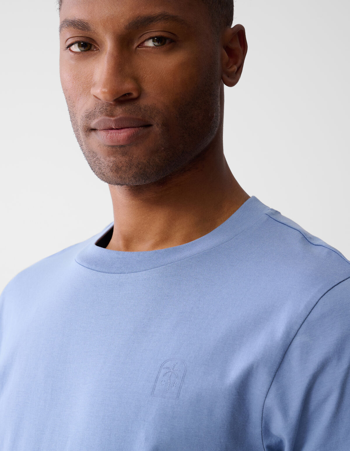 Palm Artwork T-shirt Lichtblauw SHOEBY MEN