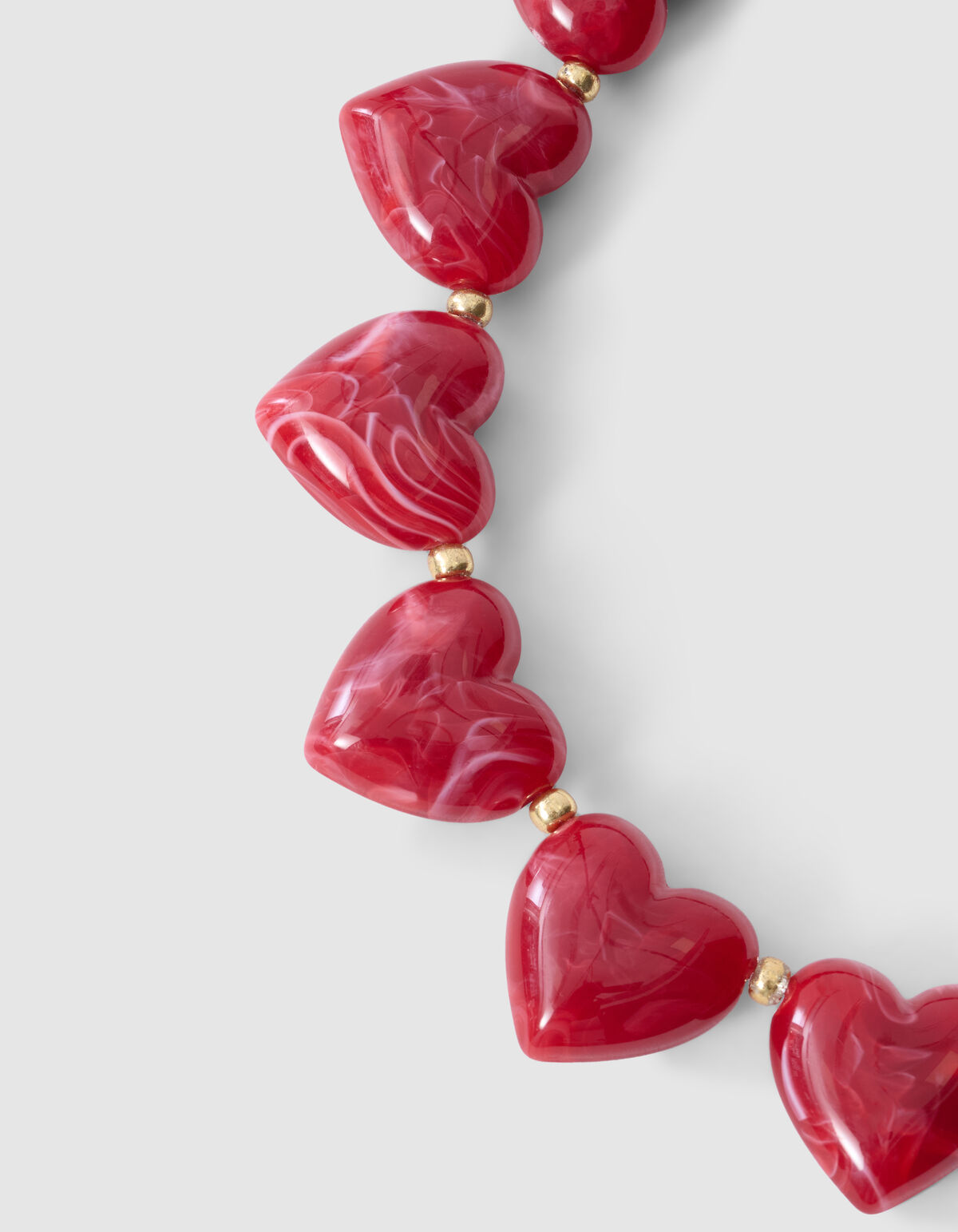 Heart Ketting Donkerrood SHOEBY ACCESSOIRES