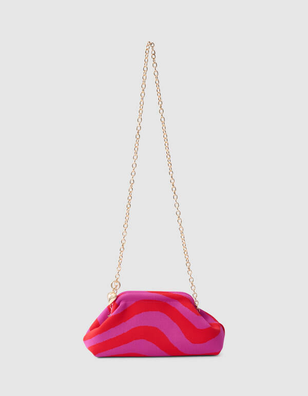Knitted Clutch Tas Rood SHOEBY ACCESSOIRES