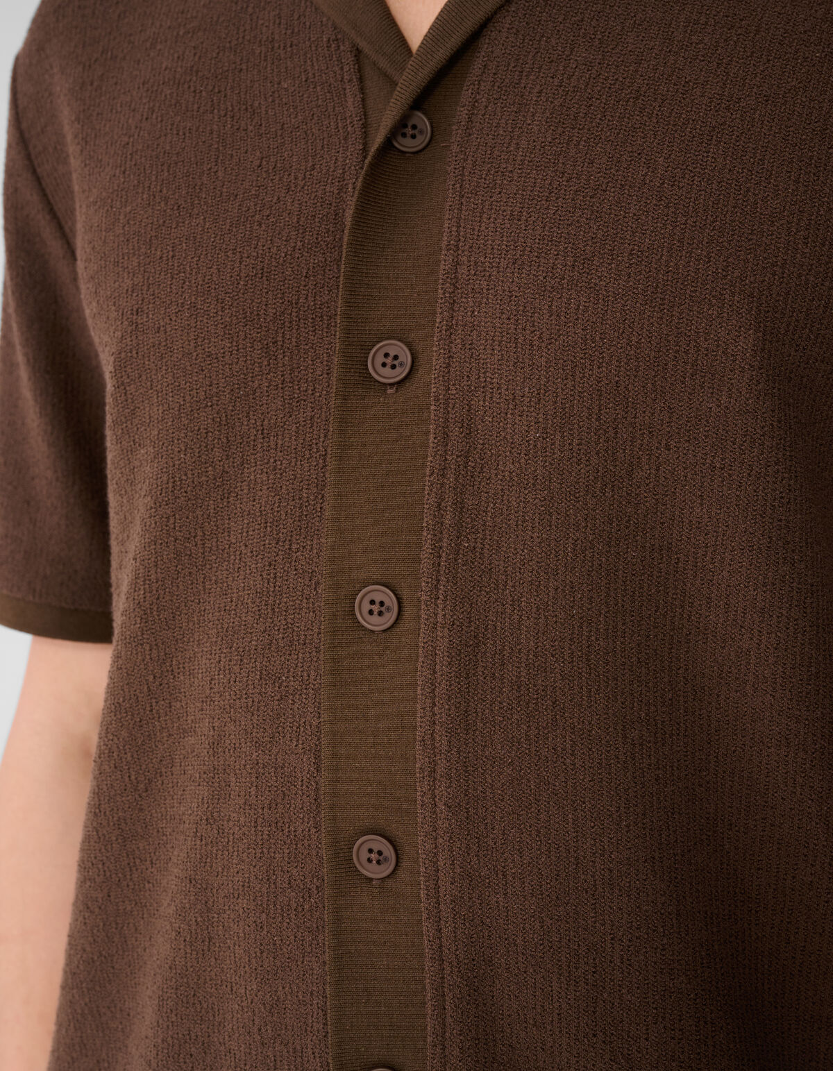 Gebreide Overshirt Donkerbruin SHOEBY MEN