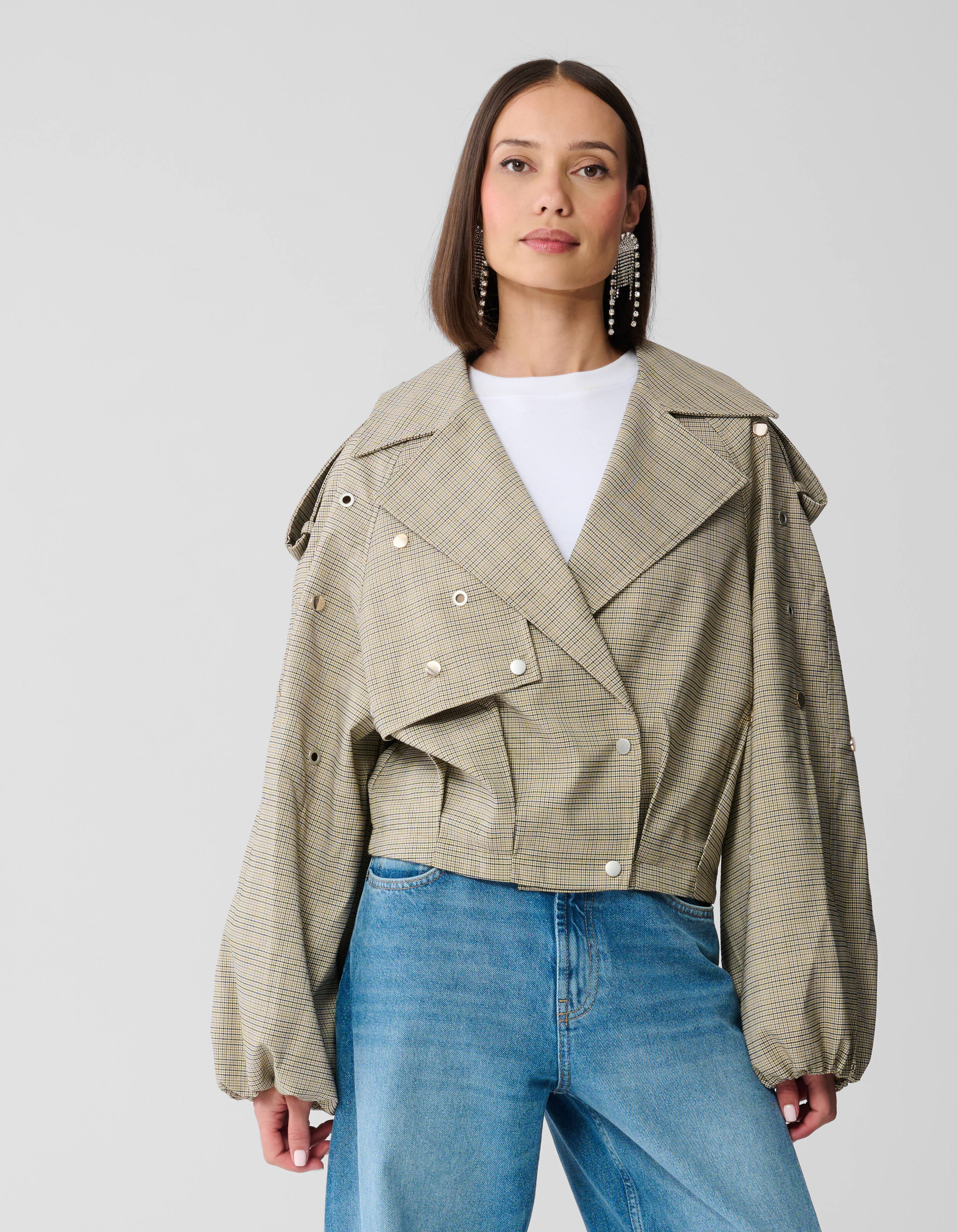 Ruiten Studs Trench Jas Lichtbruin SHOEBY WOMEN