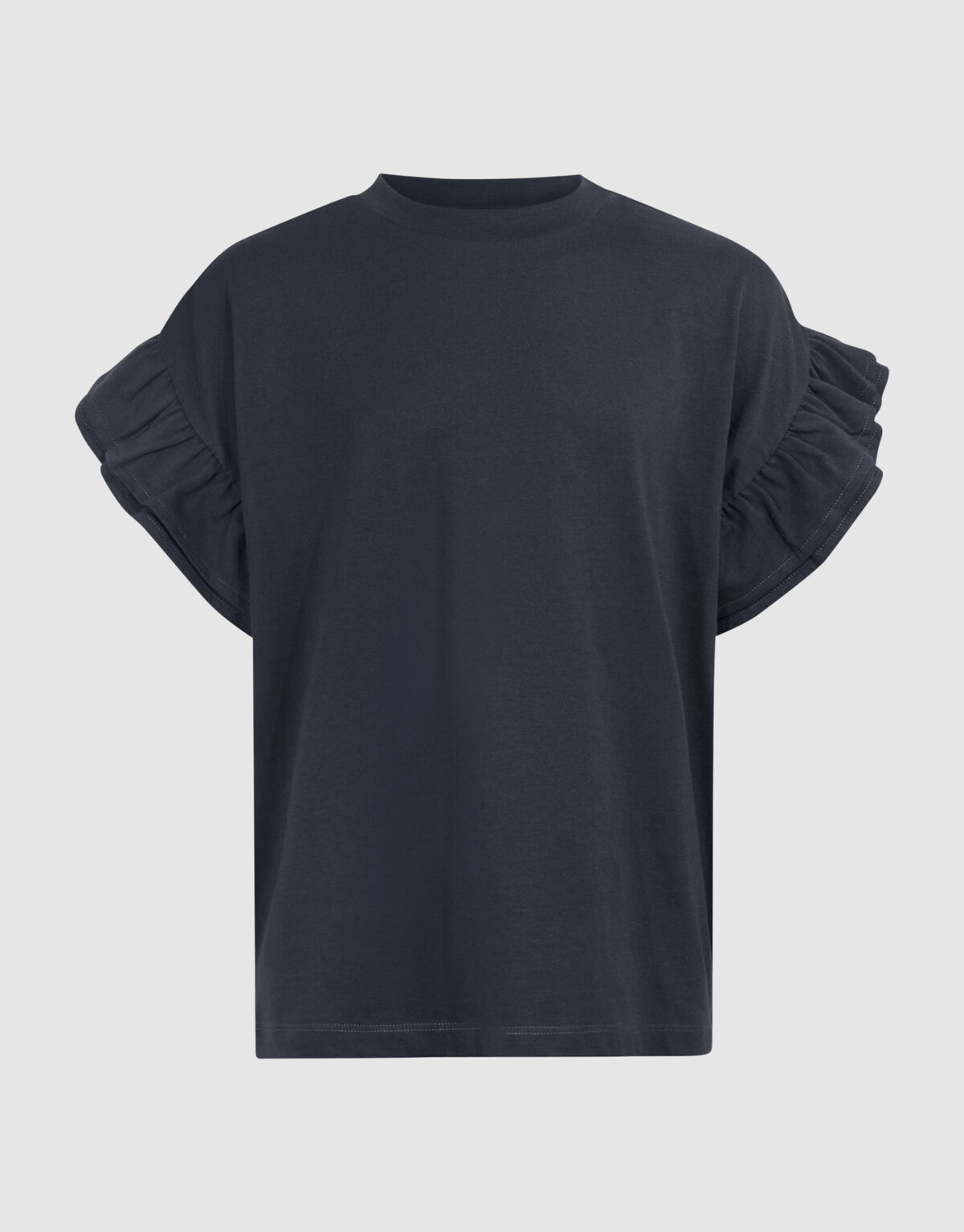 Ruffle T-shirt Donkergrijs SHOEBY GIRLS