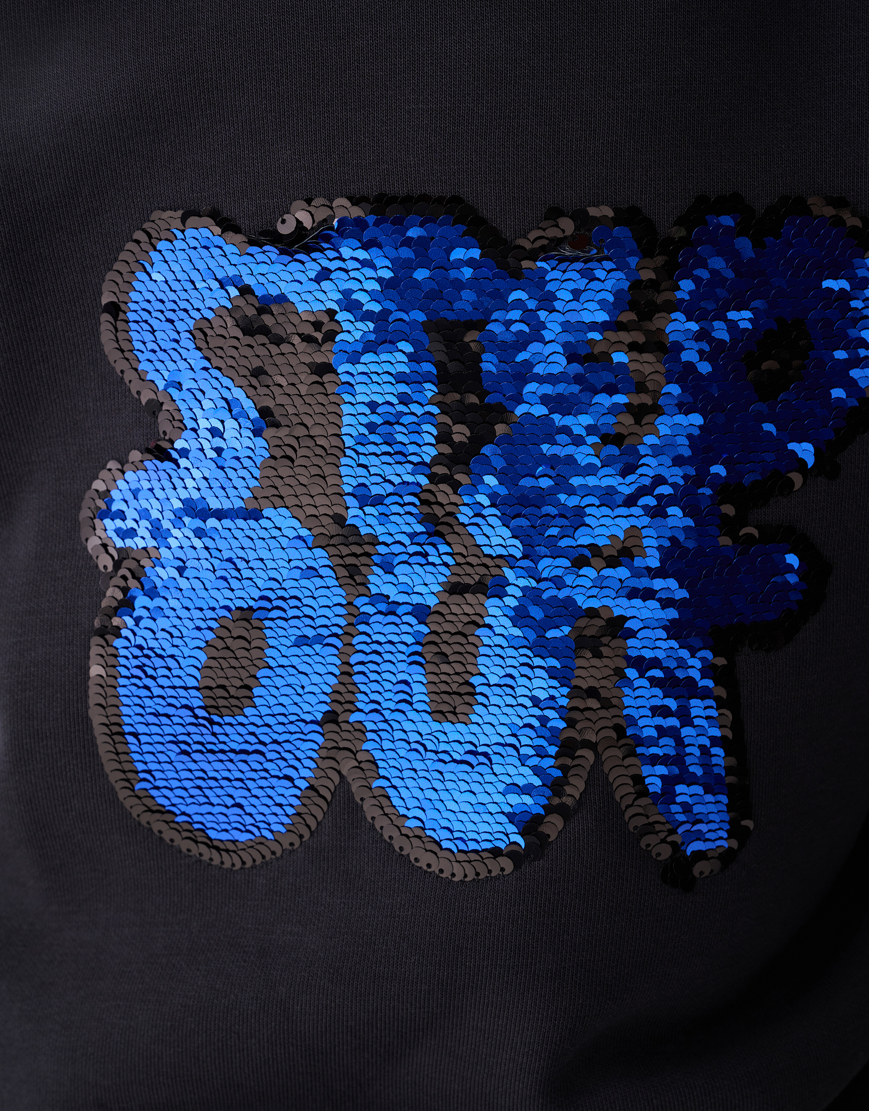 Two Way Sequin Sweater Donkergrijs SHOEBY BOYS