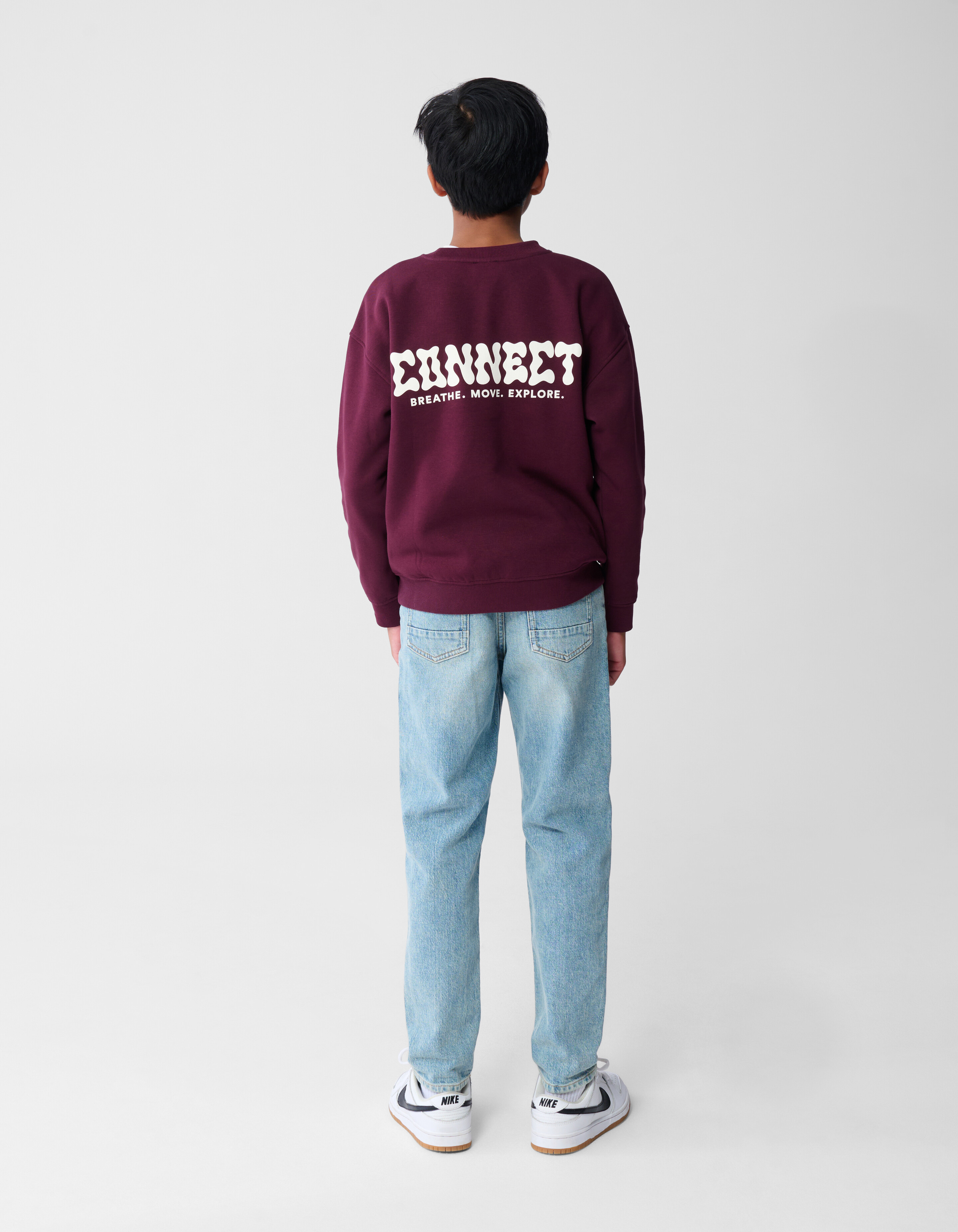 Connect Artwork Sweater Donkerrood SHOEBY BOYS