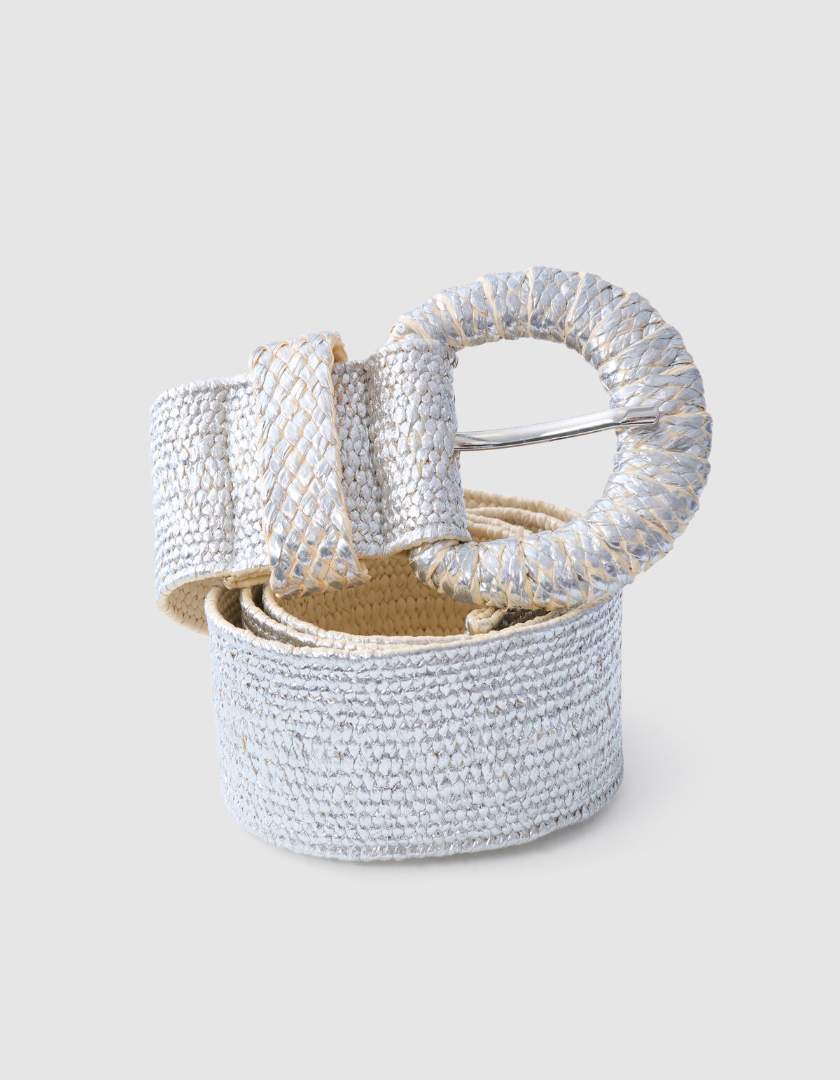 Raffia Riem Zilver SHOEBY ACCESSOIRES