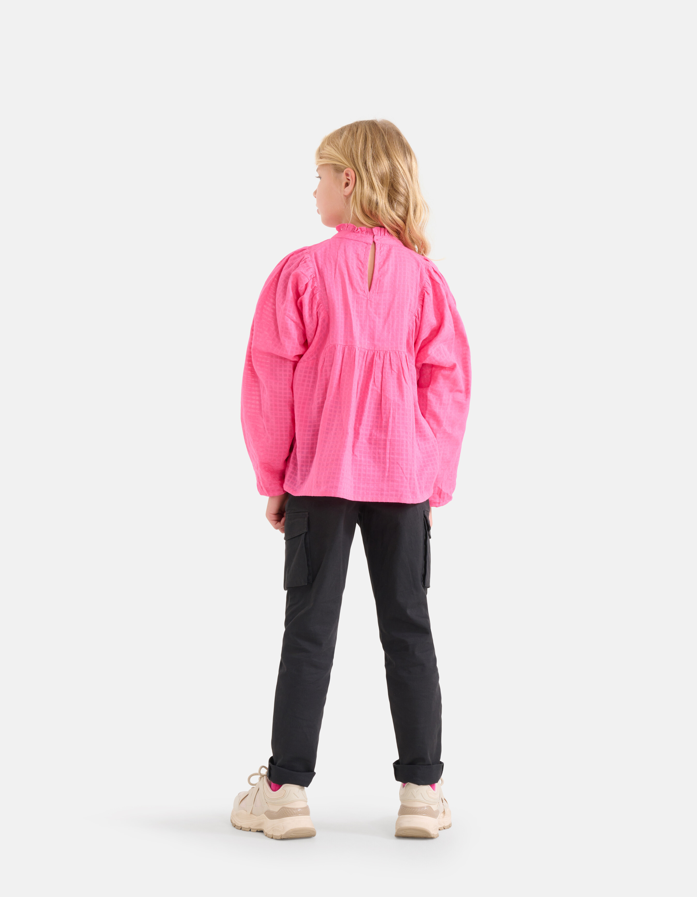 Tape Detail Blouse Roze SHOEBY GIRLS