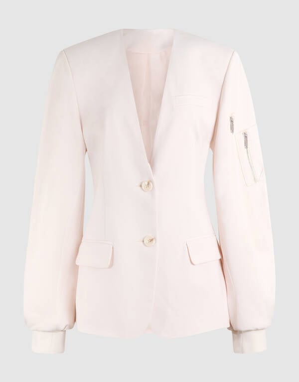 Bomber Sleeve Blazer Gebroken Wit SHOEBY WOMEN