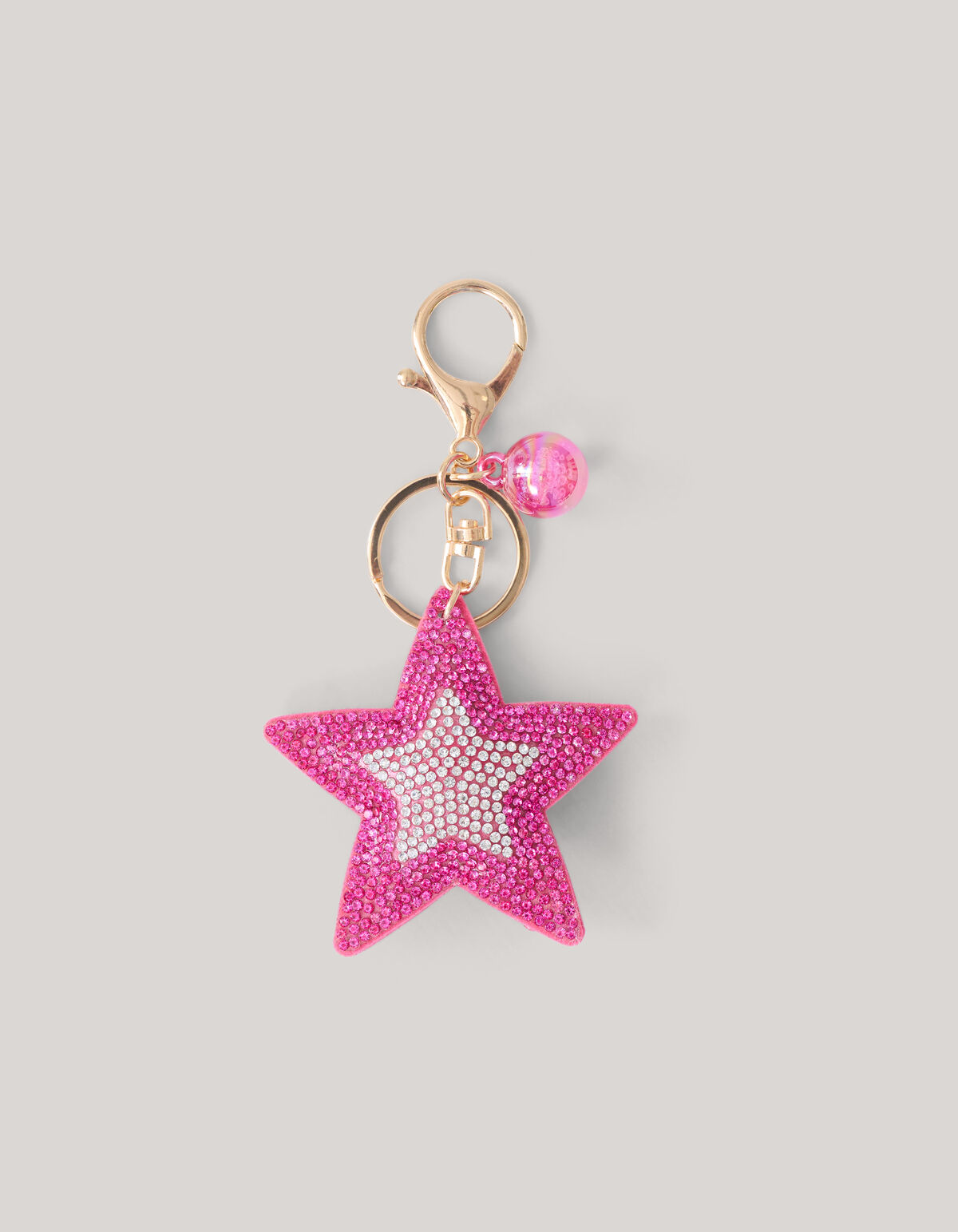 Strass Ster Sleutelhanger Roze SHOEBY ACCESSOIRES