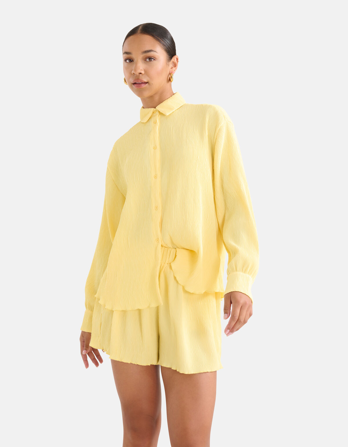 Crinkle Blouse Geel SHOEBY WOMEN