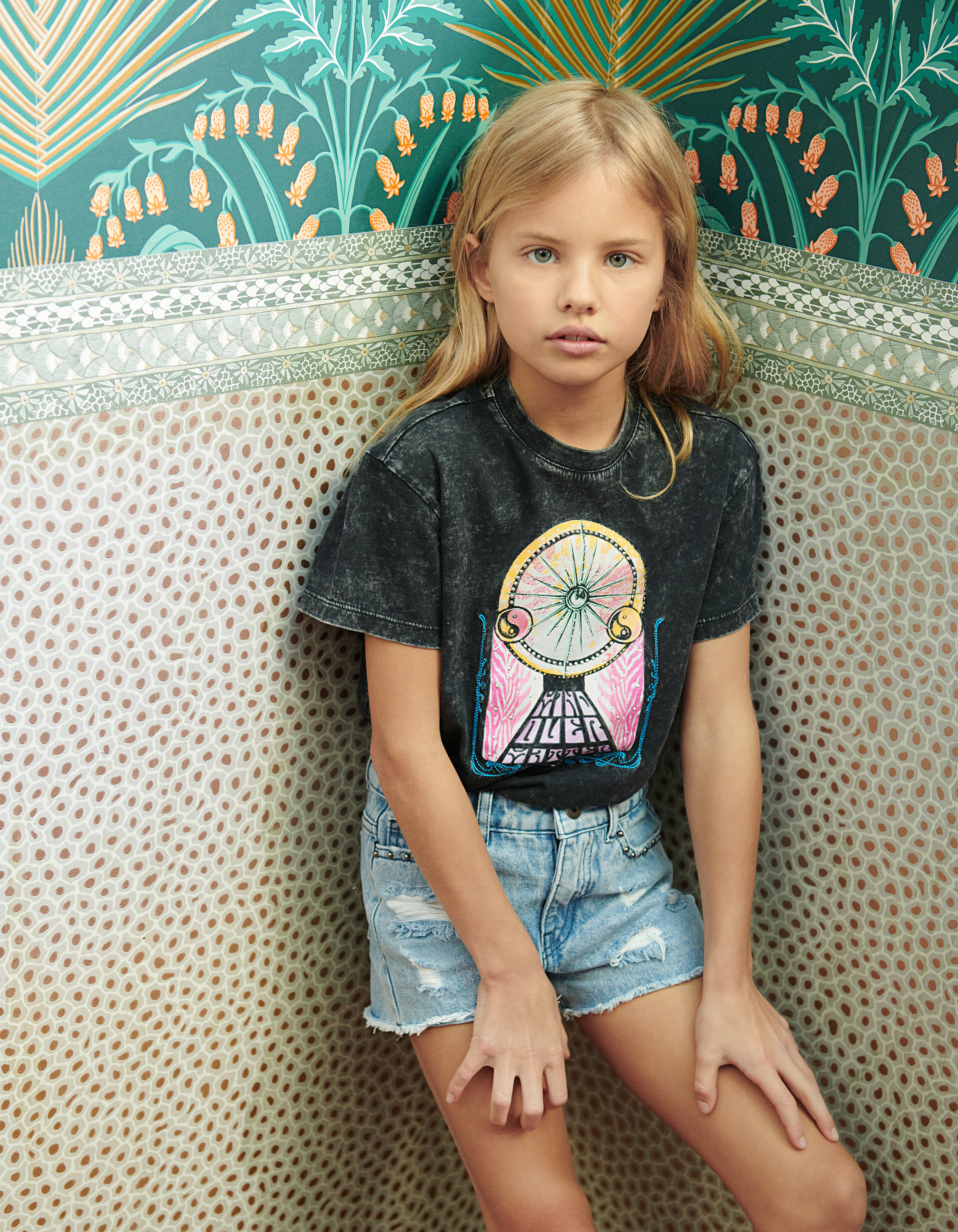 Destroyed Denim Short Blauw By Nicolette SHOEBY GIRLS