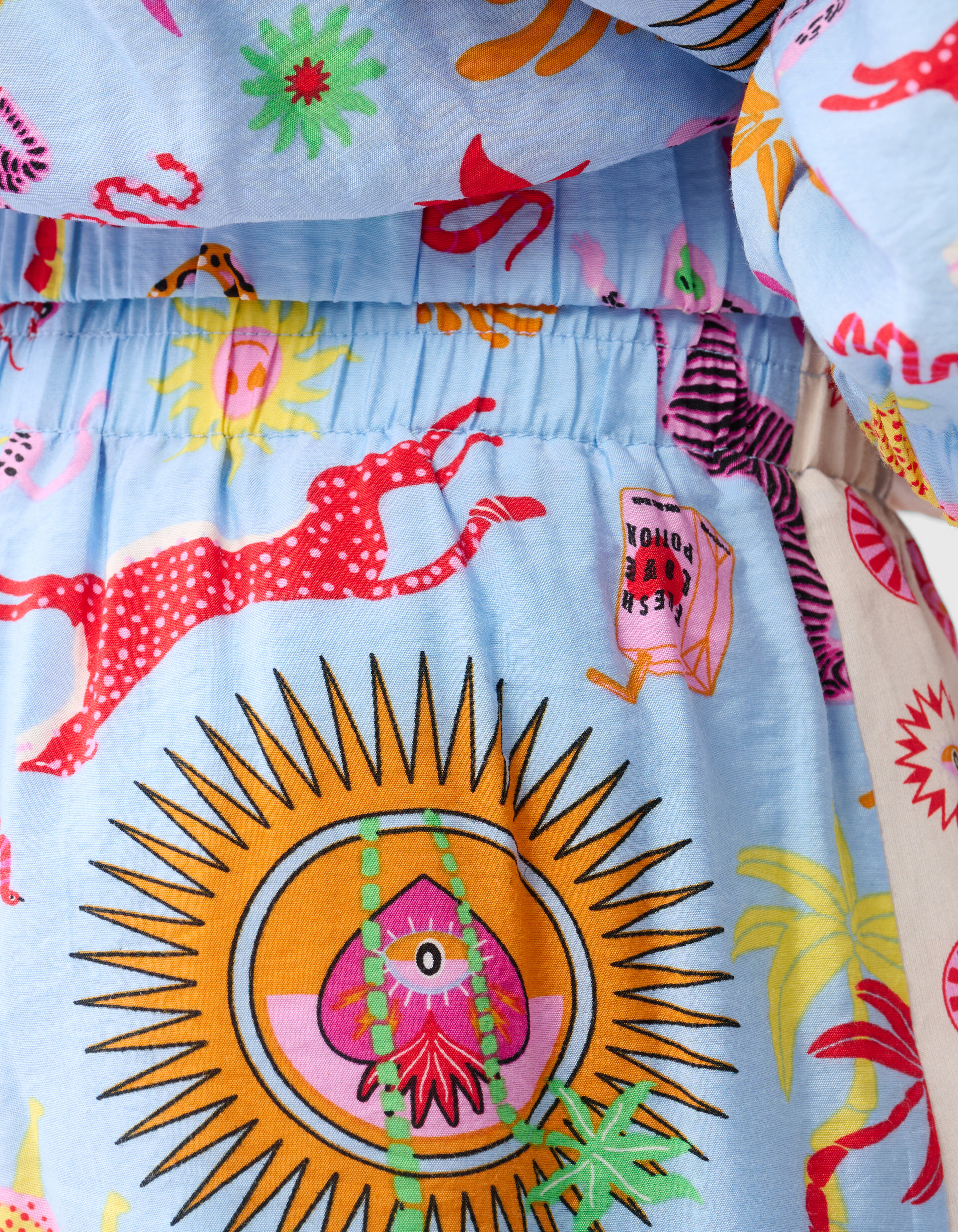 Jungle Artwork Short Lichtblauw By Lizzy SHOEBY GIRLS