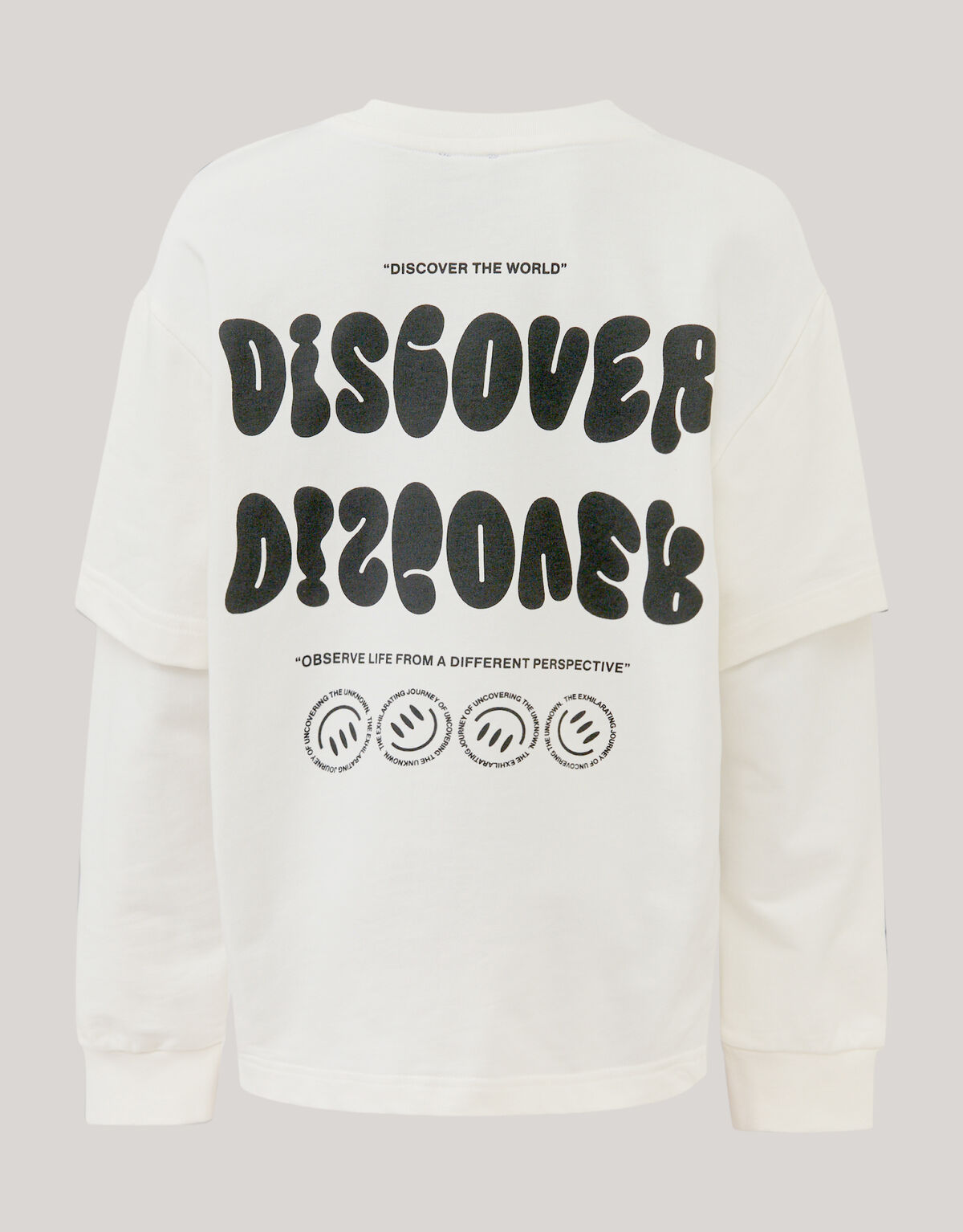 Artwork Longsleeve T-shirt Gebroken Wit SHOEBY BOYS